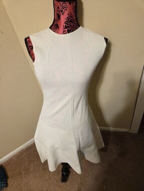 Armani Exchange White Sleeveless Knit Fit-and-Flare Dress Small NWOT